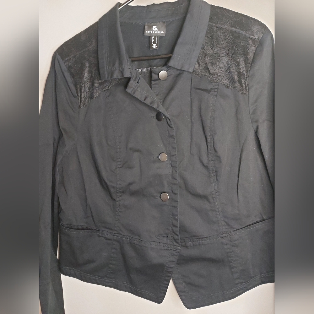 Love & Legend Black Jacket With Lace - Picture 3 of 7